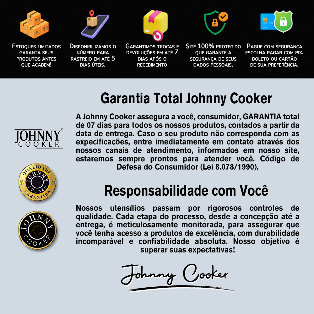 Garantia de qualidade Johnny Cooker